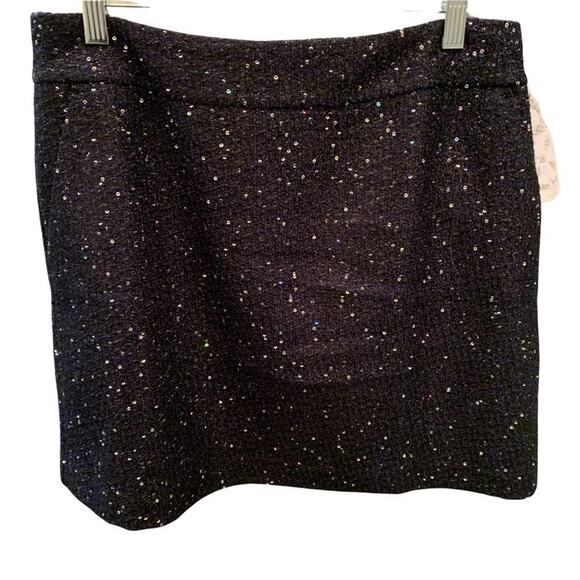 Loft sparkly blue mini skirt. Size 8p - Picture 2 of 16